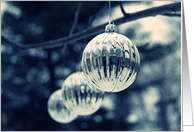 Christmas Baubles Outdoors- Blank Inside card