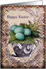 Happy Easter- Eggs and Teacup card