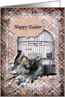 Happy Easter- Birds and Birdcage card