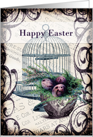 Happy Easter - Eggs and Birdcage card