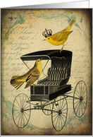 Yellow Warbler Couple -Blank/Any Occasion card