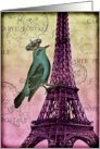 Vintage Parisian Bird -Any Occasion card