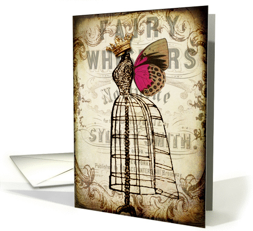Vintage Dress Form Fairy- Any Occasion card (847922)