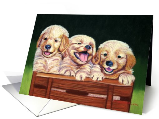 Yellow Lab Puppys card (643166)