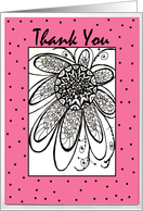 Thank You with flowers card