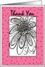 Thank You with flowers card