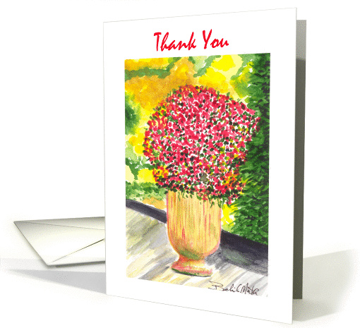 Thank You with flowers card (839057)