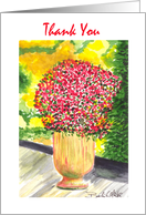 Thank You with flowers card