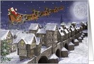 Snowy Rooftops at Christmas card