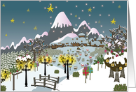 Santa’s Christmas Village card