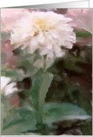 Painted white flower card