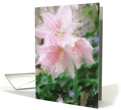 Pink lily card (514505)