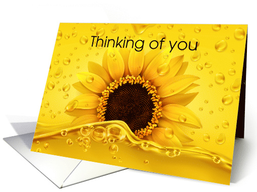 Thinking of you Sunflower card (1601060)