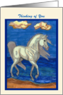 Beach Arabian Horse thinking of You card