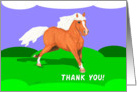 Running Haflinger Horse Thank You for Brightening My Day card