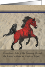 Running Arabian Horse Thank You for your Kindness card