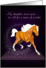 Birthday for Daughter Wonder Horse card