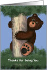 Thanks for being You Climbing Teddy Bear card