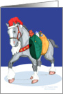 Santa’s Helper Christmas Clydesdale Horse card