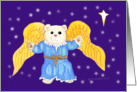 Angel Bear Christmas Seasons Greetings card