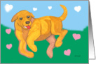 Yellow Labrador Puppy Be My Valentine card