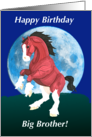 Big Brother Clydesdale Horse Birthday Card