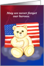 Remember the Heroes American Patriot Bear card