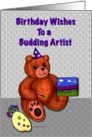 Happy Birthday Artist Bear card