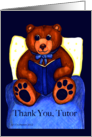 Thank You Tutor Reading Teddy Bear card