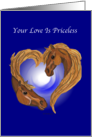 Horse Heads Priceless Love Miss You card