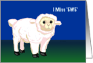 Miss ’Ewe’, Sheep Miss You card