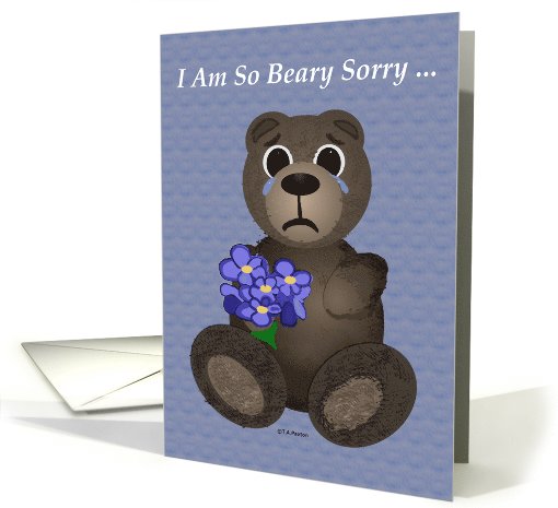 Beary Sorry Teddy Bear card (1049389)