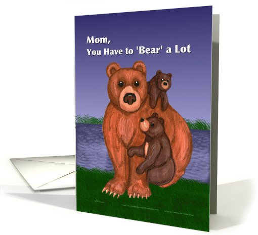 Mother's Day - Mom Bear and Cubs card (1075712)