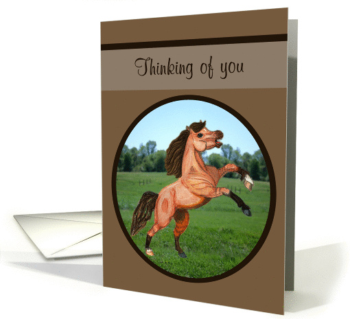 Thinking of you Rearing Pony card (1122464)