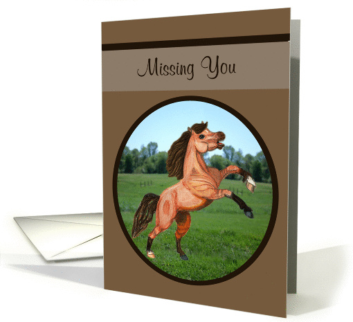 Missing You Prancing Pony card (1122480)