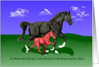 Walking Horse Mare and Foal Encouragement For Mom Card