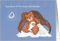 Sympathy for the Loss of your Granddaughter Angel Teddy Bear card