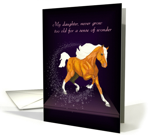 Encouragement for Daughter Sense of Wonder Horse card (1132952)