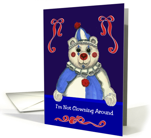 Clown Teddy Bear Birthday card (1134436)