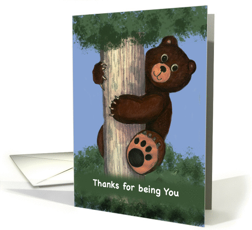 Thanks for being You Climbing Teddy Bear card (1136310)