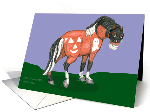Halloween Pinto Pony card (499143)