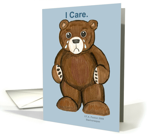 I'm Sorry Crying Teddy Bear card (499214)