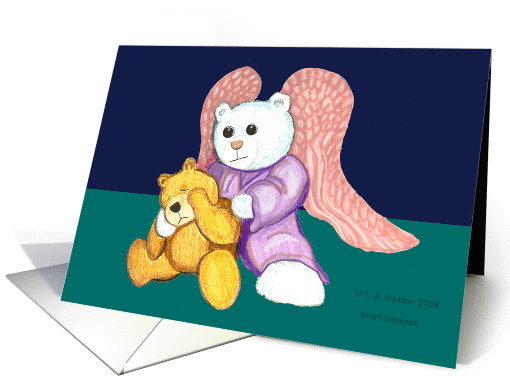 Angel Bear Comfort on Loss of Loved One card (501892)