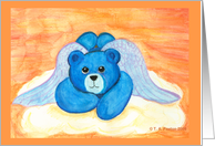 Blue Angel Bear Thinking of You card