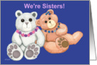 Sister Teddy Bears Birthday card
