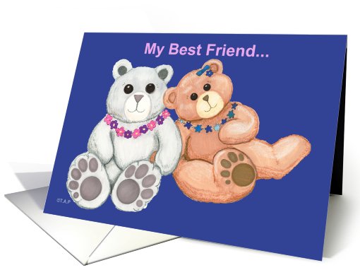 Best Friend Teddy Bears Birthday card (518032)