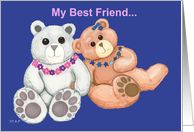 Best Friend Teddy Bears Birthday card