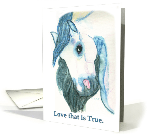 Andalusian Horse Head Love that's True Valentine card (518036)