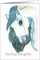 Andalusian Horse Head Darling Daughter Valentine card
