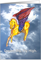 Winged Rainbow Horse Dream Big card